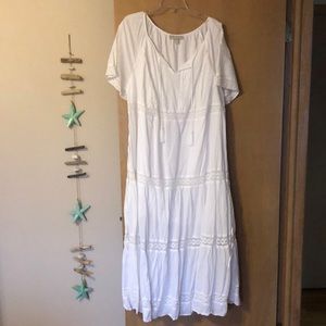White Cotton Maxi Dress